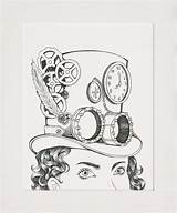 Steampunk Coloring Hat Adult Printed Pages sketch template