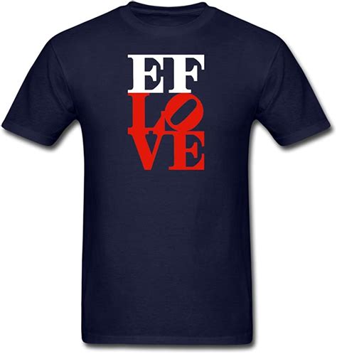 Printshirt Customize Men S Ef Love T Shirts Navy X Large