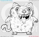 Ugly Drooling Outlined Cat Coloring Clipart Vector Cartoon Illustration Transparent Thoman Cory Background Regarding Notes Quick sketch template