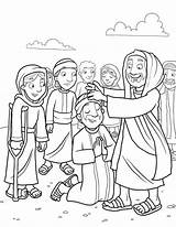 Jesus Heals Disciples Miracles Colouring Testament Effortfulg Netart Coloringfolder sketch template