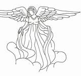 Guardian Angel Drawing Angels Tattoo Drawings Sketch Simple Sketches Silhouette Female Easy Deviantart Clouds Line Template Google Designs Templates Christmas sketch template