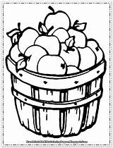Coloring Apple Pages Printable Print Fruit Preschoolers Sheets Kids Basket Computer Fun sketch template