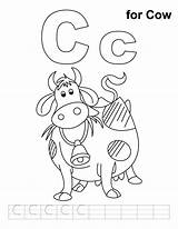 Coloring Cow Letter Pages Colouring Handwriting Practice Domestic Kindergarten Printable Preschool Worksheets Animal Names Animals Preschoolcrafts Choose Board Popular sketch template