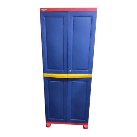 double door blue nilkamal plastic cupboard  school size