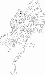 Sirenix Winx Club Coloring Pages Flora Template Daphne Colouring Trix sketch template
