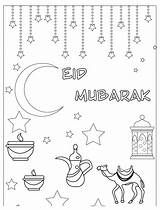 Raya Ramadan Mubarak Aidilfitri sketch template