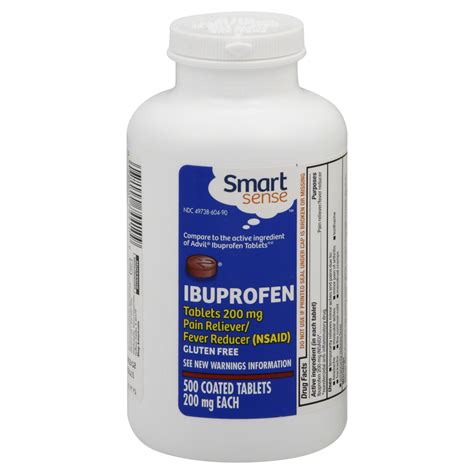 smart sense ibuprofen  mg coated tablets  caplets