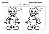 Spot Difference Coloring Pages Print Kids sketch template