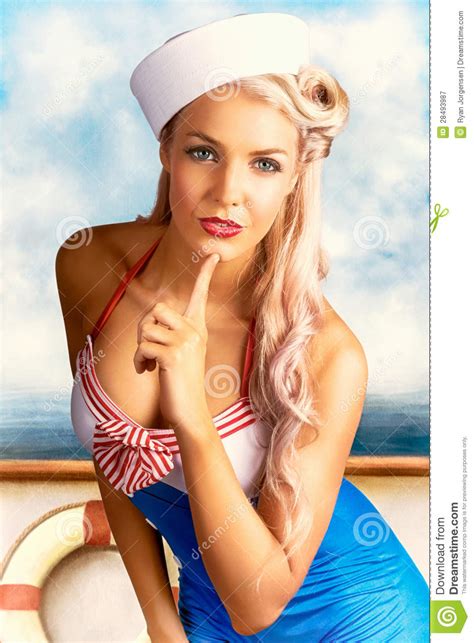 50s And 60s Pinup Style Photo Illustration Stock Image Image Of