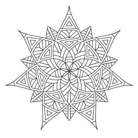 printable geometric coloring pages  adults