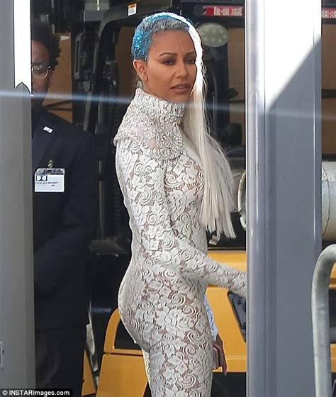 mel b defiantly steps out in figure hugging lace bodysuit daily mail online