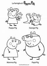 Pig Peppa Coloring Pages George Print Famiglia Rocks Da Colorare Drawing Birthday Adult Printable Template Colouring Puddles Muddy Picolour Disegni sketch template