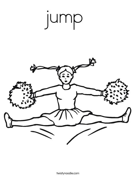 jump coloring page twisty noodle