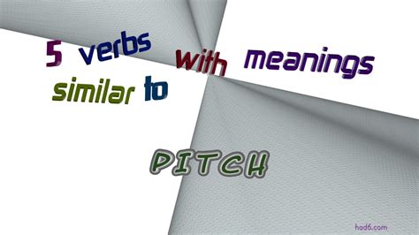 pitch  verbs   pitch sentence examples youtube
