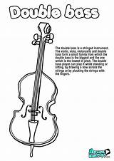Contrabajo Instrumentos Bass Musicales Instrument Educativos Pintas Violin Strings sketch template