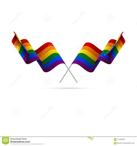 lgbt flags rainbow flag vector illustration stock