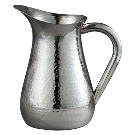 leeber  oz hammered stainless steel pitcher walmartcom