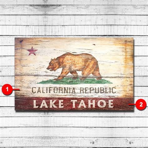 california republic vintage sign personalized custom wood sign