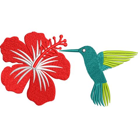 bird  flower design  perfectly digitized