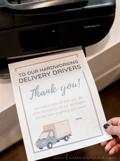 delivery drivers    printables erica marie