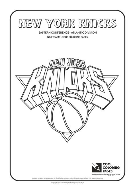 cool coloring pages  york knicks nba basketball teams logos