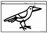 Crow Coloring Pages Drawing Flying Worksheet Outlines Resolution High Clipartmag sketch template