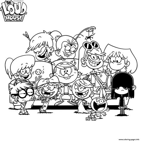 loud house coloring page printable