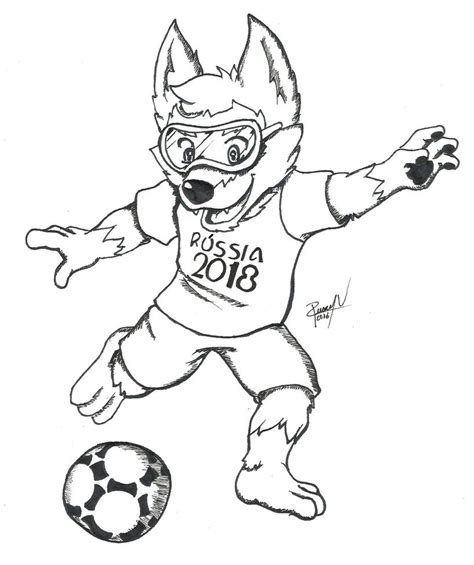 blog de geografia mascote da copa do mundo de 2018 para colorir
