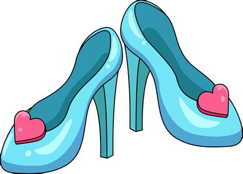 Princess Shoes With Heels Cartoon Colored Clipart 7066666 Vector Art At