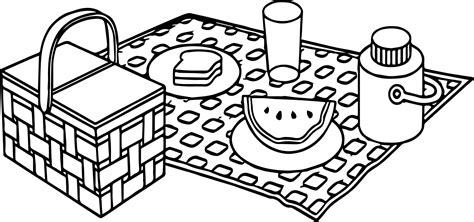 picnic food coloring pages  getdrawings