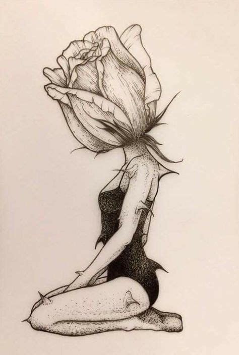mulher  uma linda flor flor tatuagens mulher desenho diy em