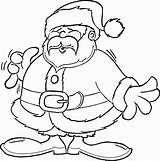 Santa Claus Coloring Pages Kids Christmas sketch template