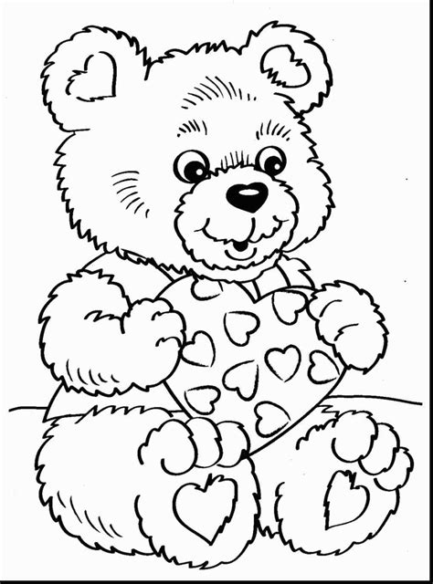 valentine teddy bear coloring pages  getcoloringscom