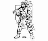 Barbarian Conan Coloring 91kb 385px Drawings sketch template