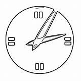 Clock Printable Coloring Anonymous Rt Clipa Analog Cartoonized Clipart Vector Digital Wecoloringpage sketch template
