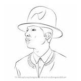 Draw Pharrell Williams Step Drawing Rappers sketch template