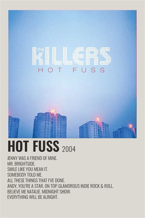 The Killers Hot Fuss Poster Music Poster Ideas Music Album Cover