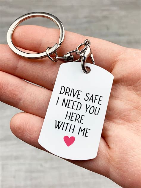 drive safe       keychain custom gift etsy