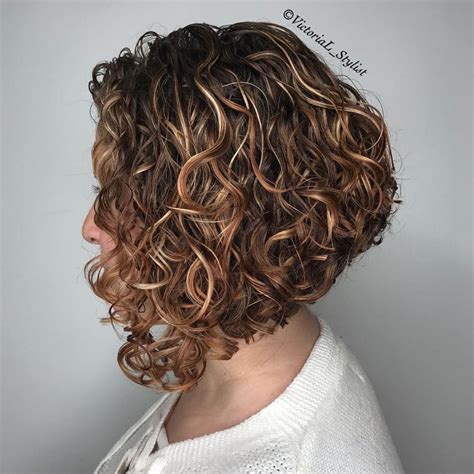 65 Different Versions Of Curly Bob Hairstyle Angled Bob