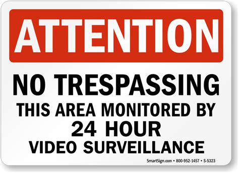 area under surveillance signs signs ship free