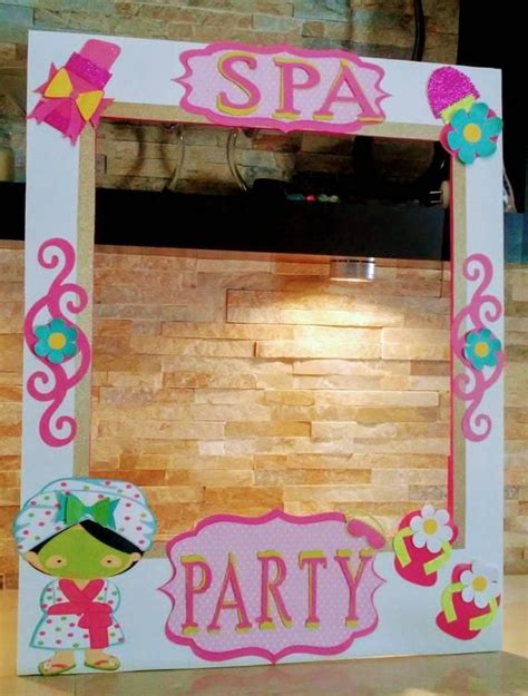 spa photo booth spa photo frame etsy spa day party kids spa party
