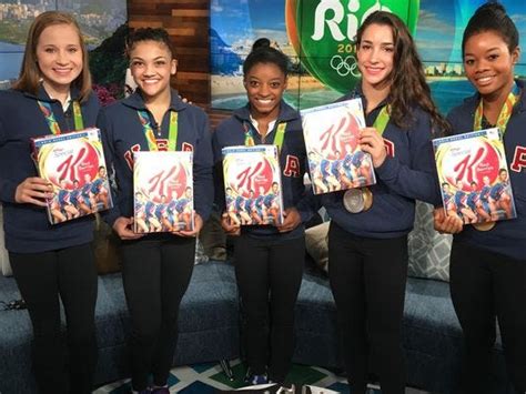 usa s final five gymnasts make kellogg s cereal box after gold medal