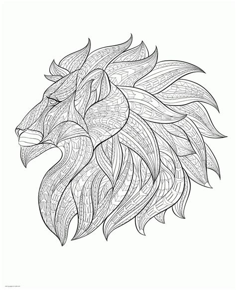 lion coloring pages  adults printable   lion coloring pages