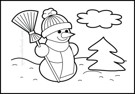 coloring pages christmas snowman  getdrawings