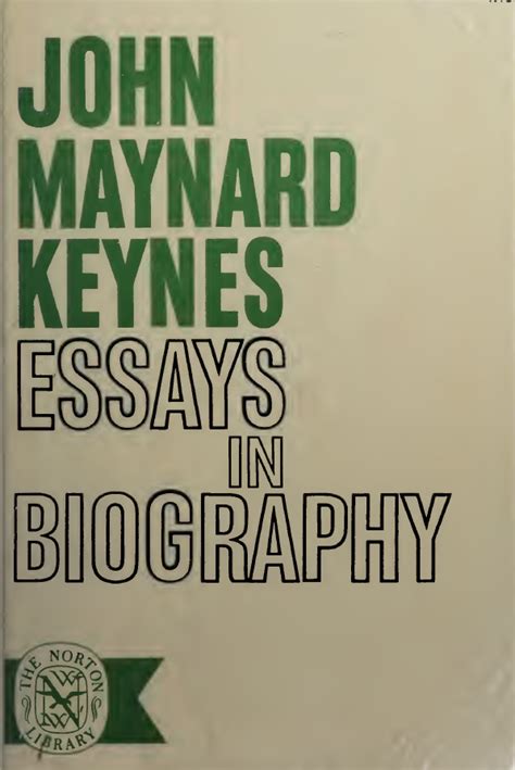 Essays In Biography By John Maynard Keynes Goodreads