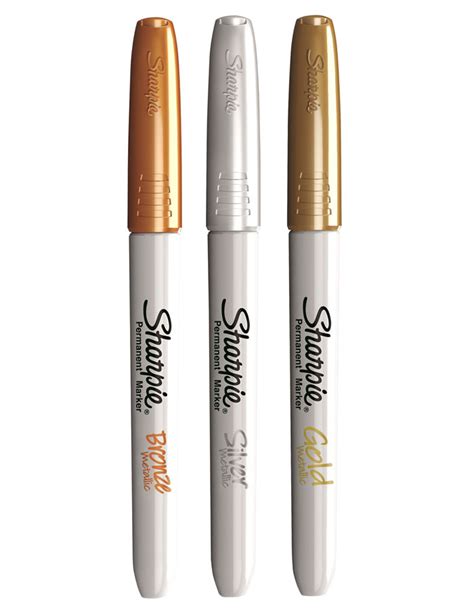 sharpie metallic permanent markers fine point silver  count