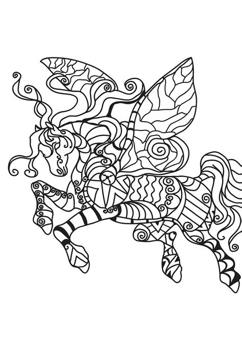 coloring page flying horse  printable coloring pages img