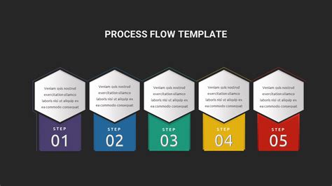 step process flow template slidebazaar