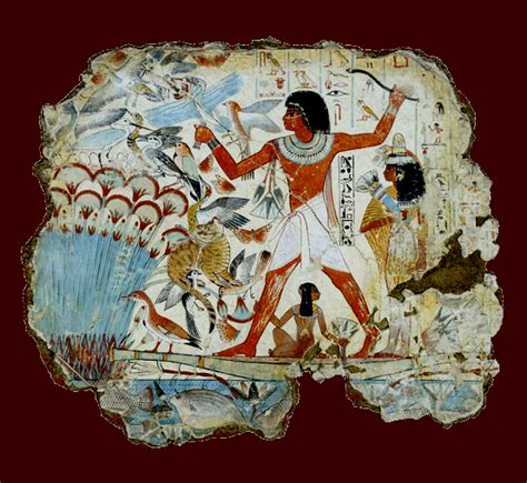 Nebamun Hunting Fowl Tomb Of Nebamun Thebes Egypt 18th