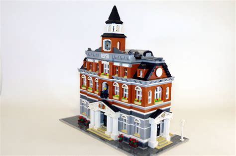 expanded town hall     custom buildings  moc  post  rafol lego